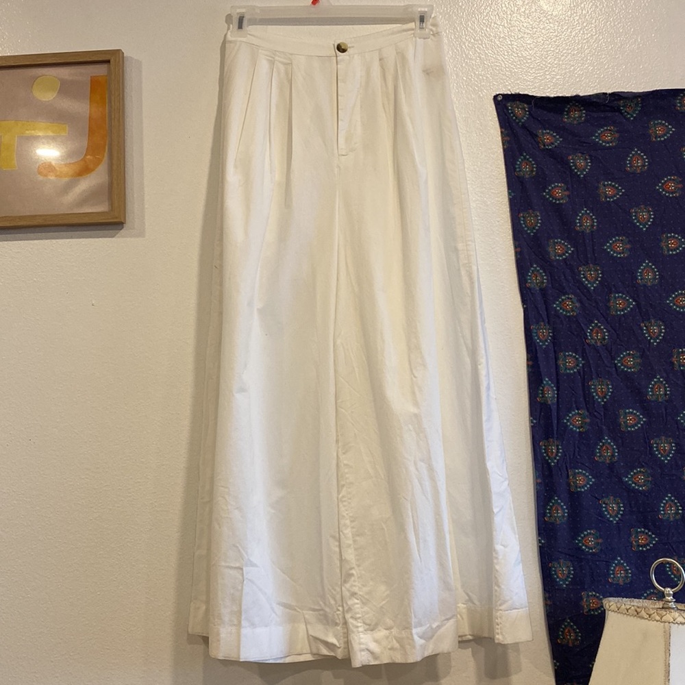 Doen White Wide Leg Valentin Trouser